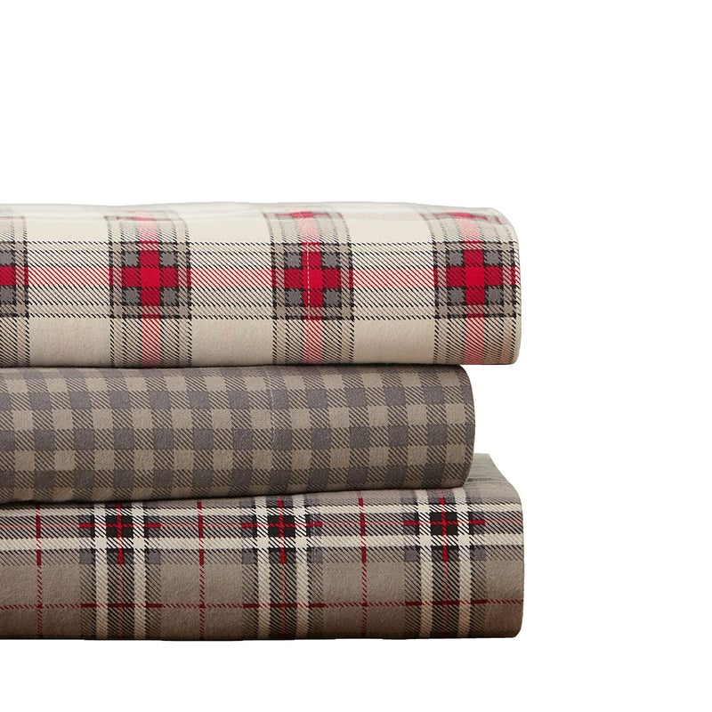 Pointehaven 180 GSM Luxury 100% Soft Cotton Printed Flannel Sheet Set, Queen, Derby - Warm & Cozy - Pre-Shrunk -Deep Pockets - Elastic All Around-Comfy Double Brushed - - Image 2